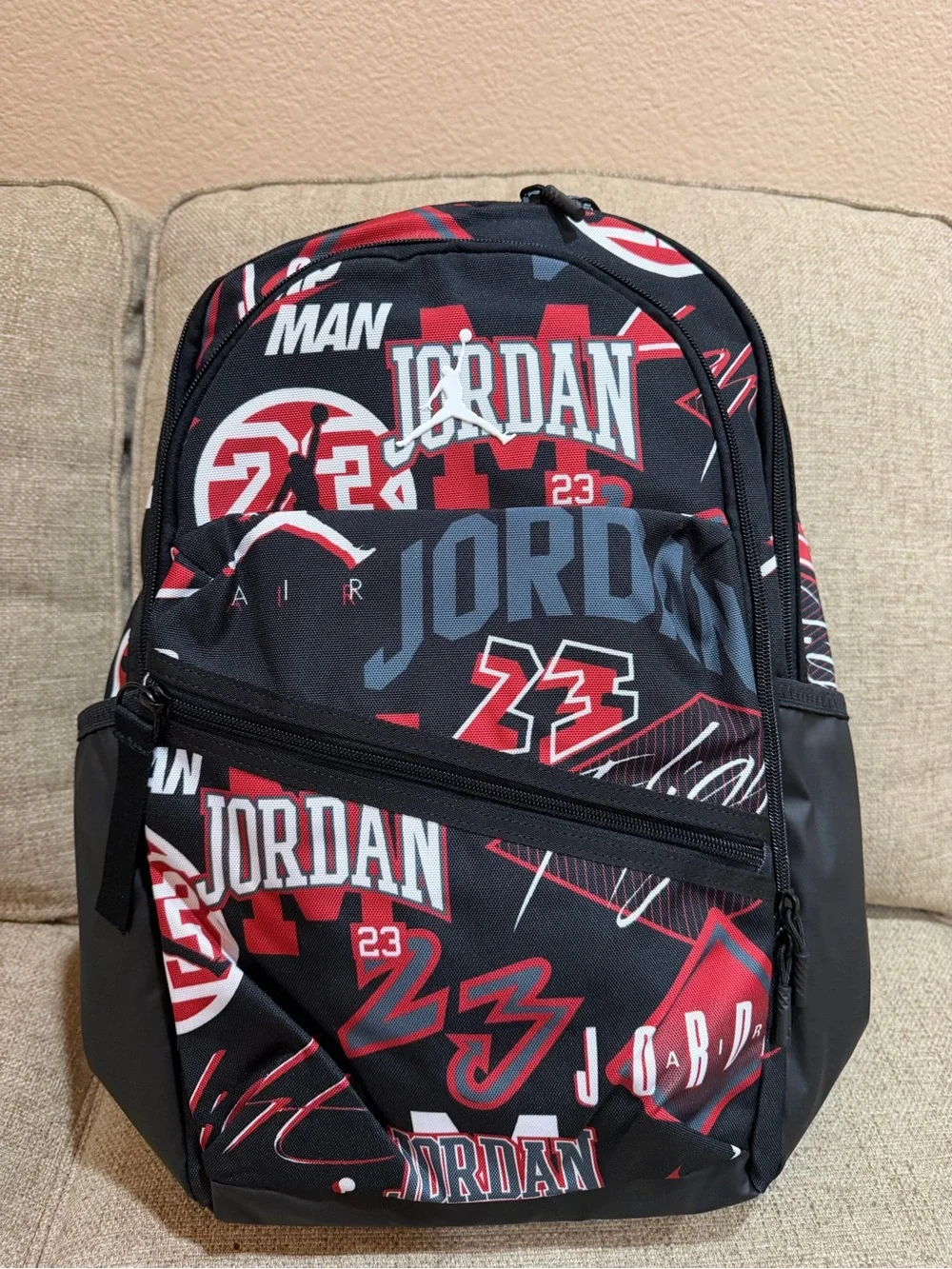 New Nike x Air Jordan Patrol Backpack Red Black Large